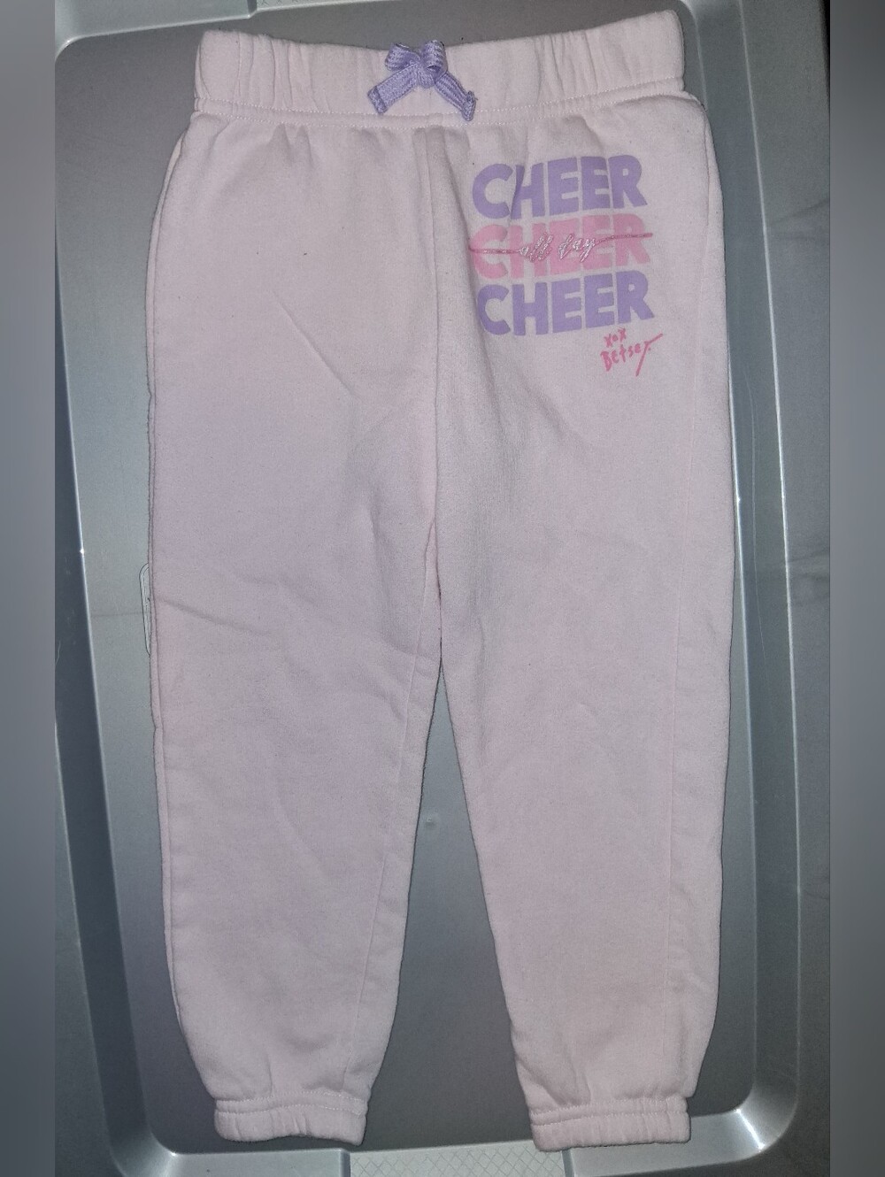 Girl's Betsy Johnson Active Sweat Pants Size 6 Pink/Purple
